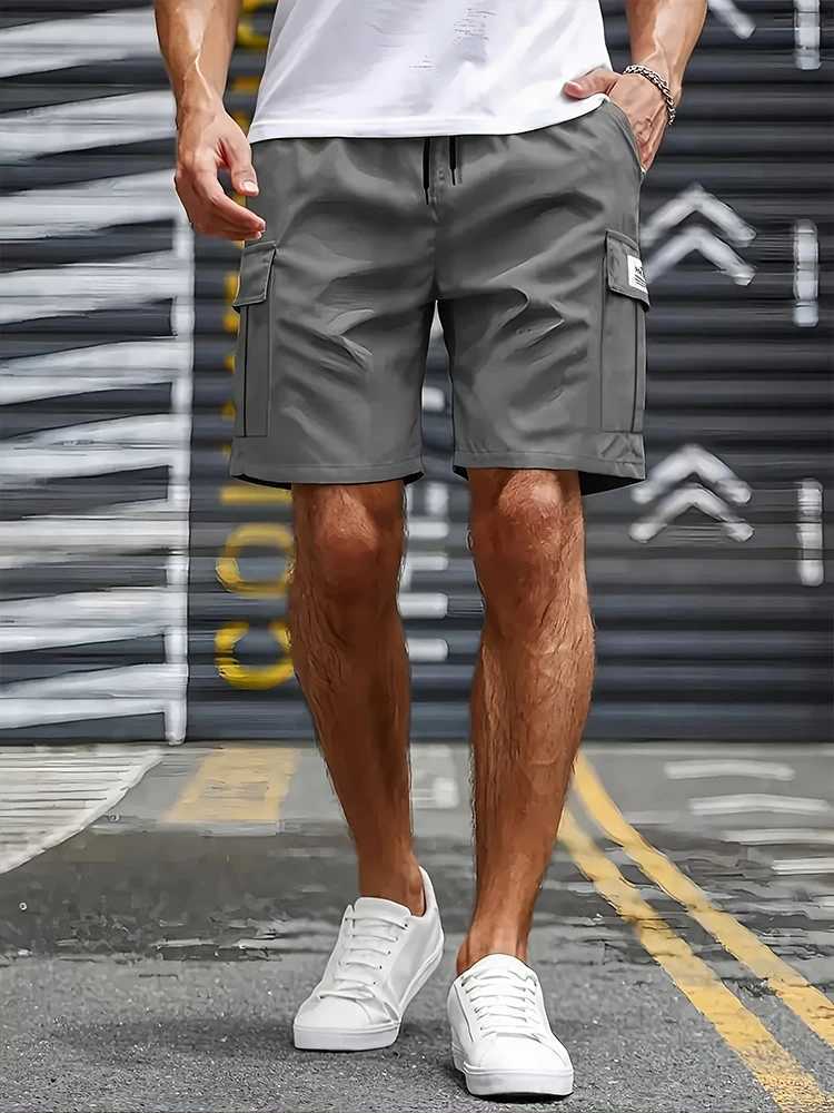 Big Pocket Mens Shorts Casual Work Cool Pants with Point Loose Fit Clothing Waist Sports Male Outfit Shorts W250705