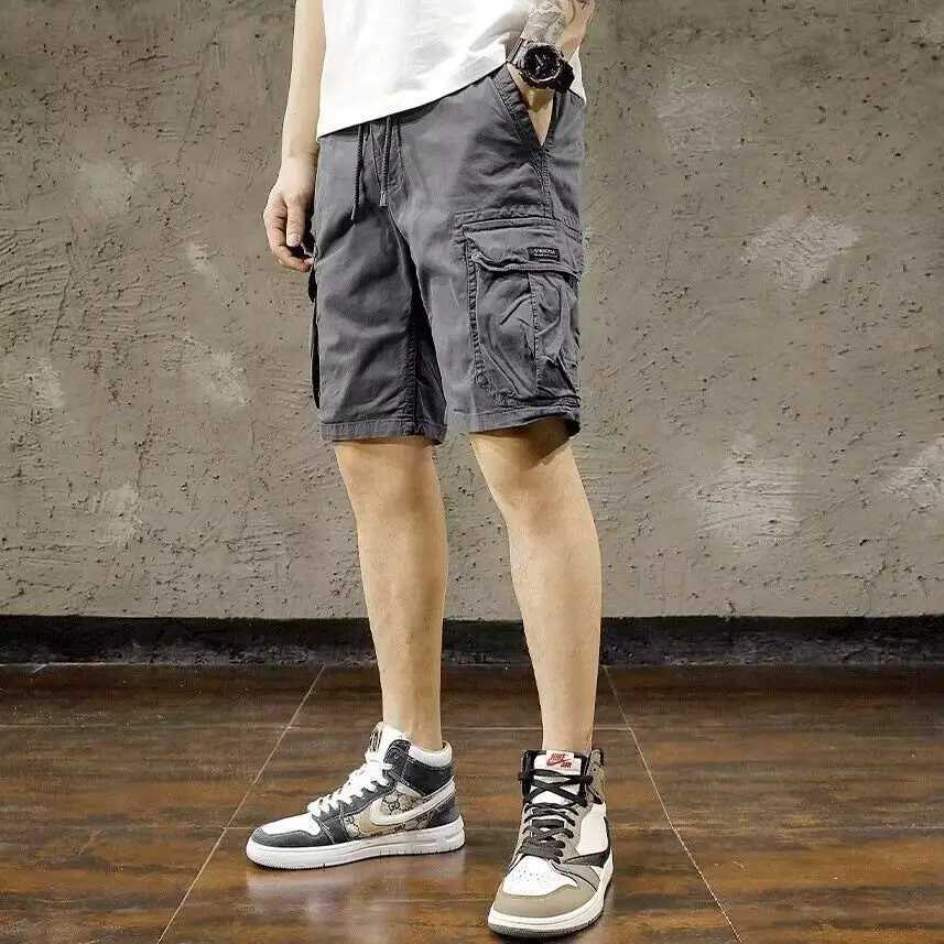 American Retro Trendy Brand Cargo Shorts for Men Loose Fit 2025 Summer New Five-point Casual Shorts W250705