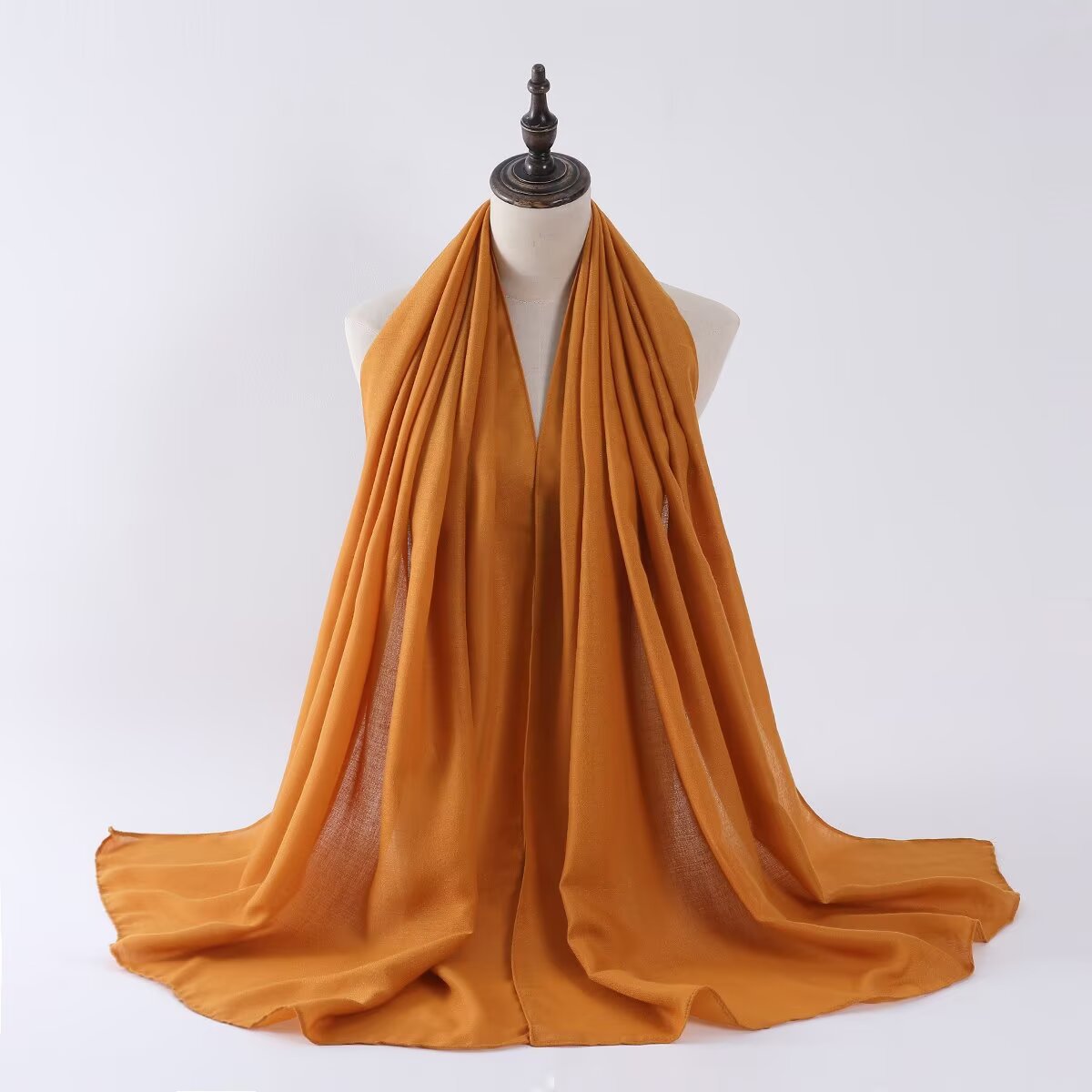K1240 Cross-border summer new cotton and linen sun-proof breathable scarf shawl versatile solid color thin silk scarf Malaysian headscarf
