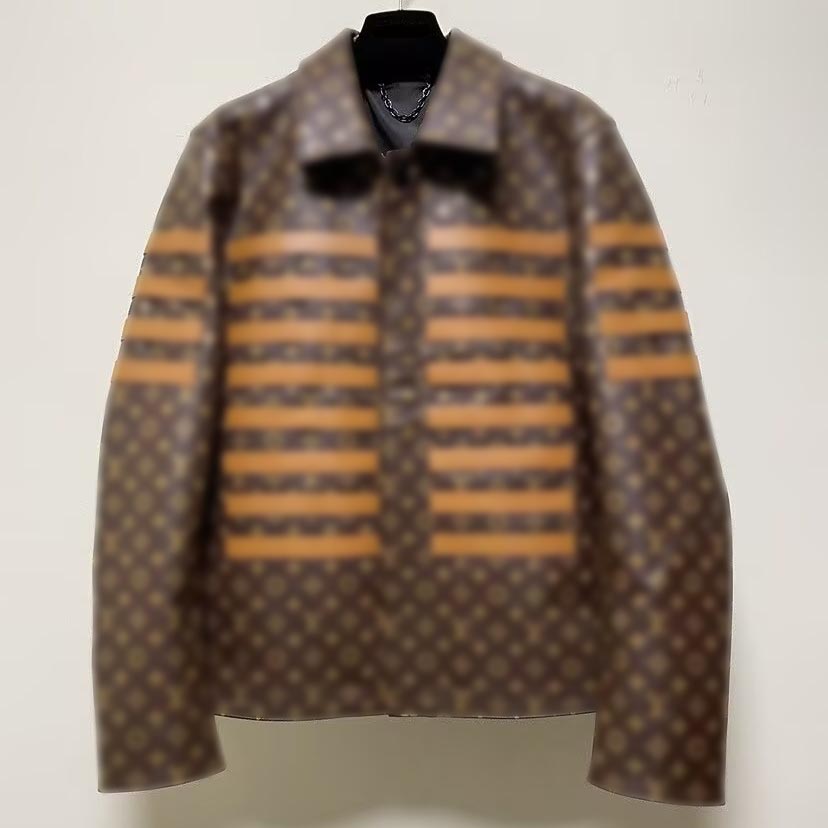 Men's plus size Outerwear Coats genuine leather Jacket hoodie hooded casual fashion color stripe printing top quality wild breathable 4g7u6133