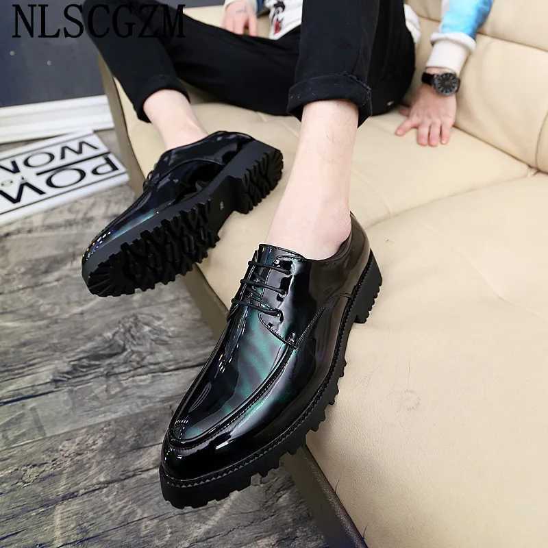 Loafers Dressing Shoes For Men Elegant Men Shoes Oxford Patent Leather Black Mens Shoes Casual Luxury Wedding Dress 2025 W250705