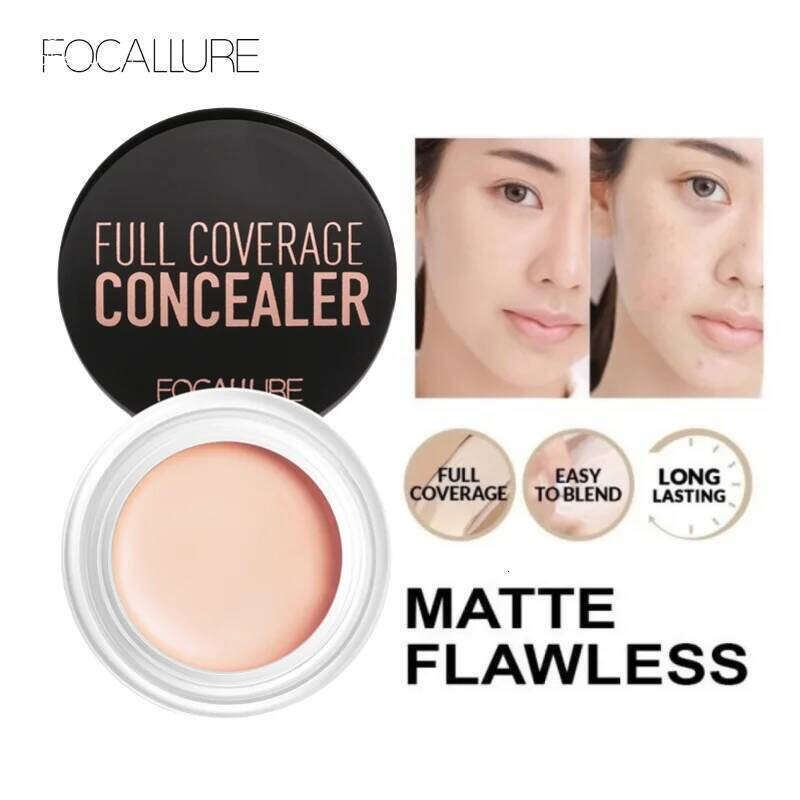 FOCALLURE Makeup Concelaer Full Coverage Waterproof Concealer Cream Oil-control Face Base Foundation Moisturizing Cosmetics X250705