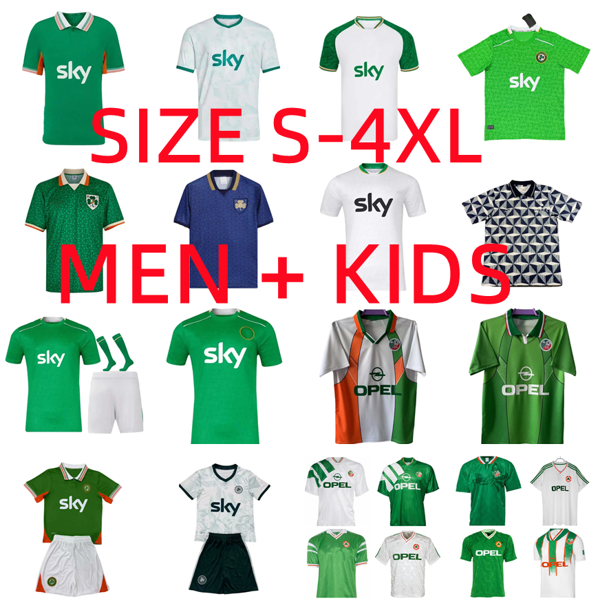 24 25 26 Ireland Home Green Soccer Jerseys 88 90 92 94 KEANE Retro DOHERTY DUFFY St.Patrick's Day 2025 2026 BRADY KEANE Hendrick McClean Football Shirt Men Kids FERGUSON