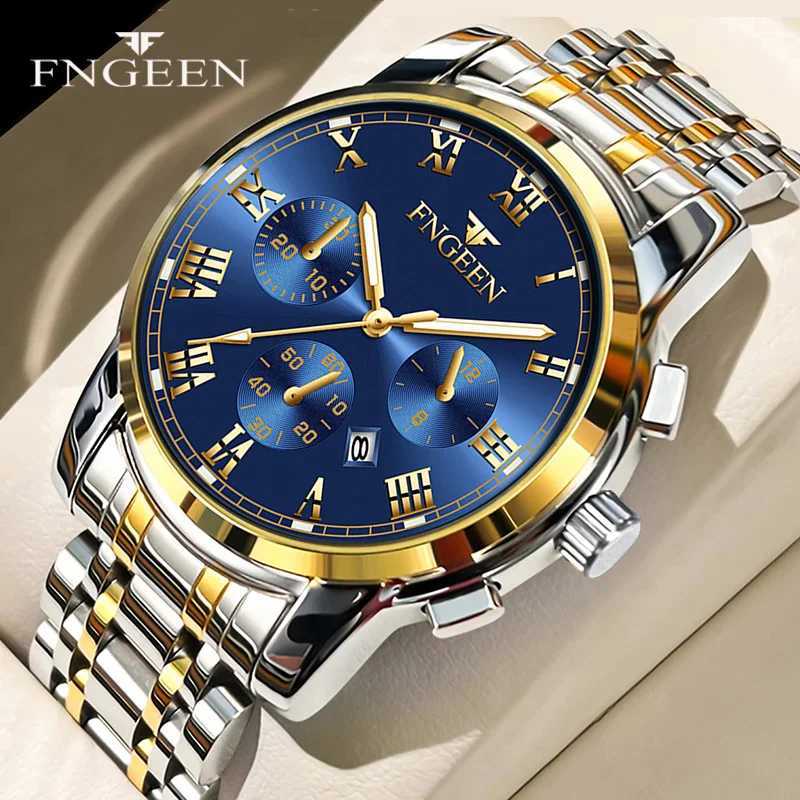 2023 BINBONG Men Watches Top Brand Luxury Waterproof Date Clock Mens Steel Strap Casual Quartz Watch Sports Wrist Watch Men 4006 W250704