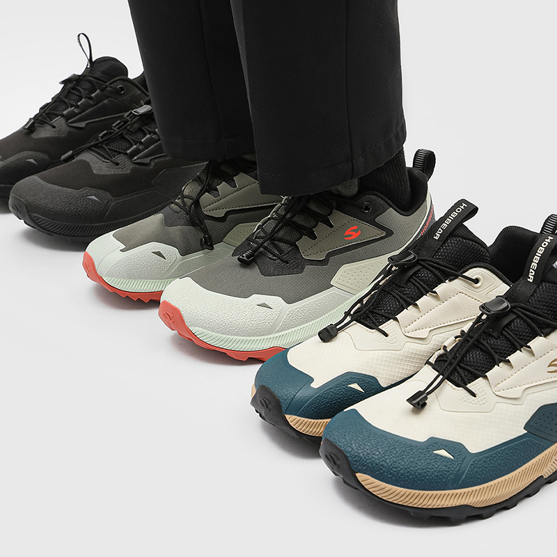 New men's wide - last off - road shoes, men's outdoor non - slip and shock - absorbing hiking and mountaineering sports shoes