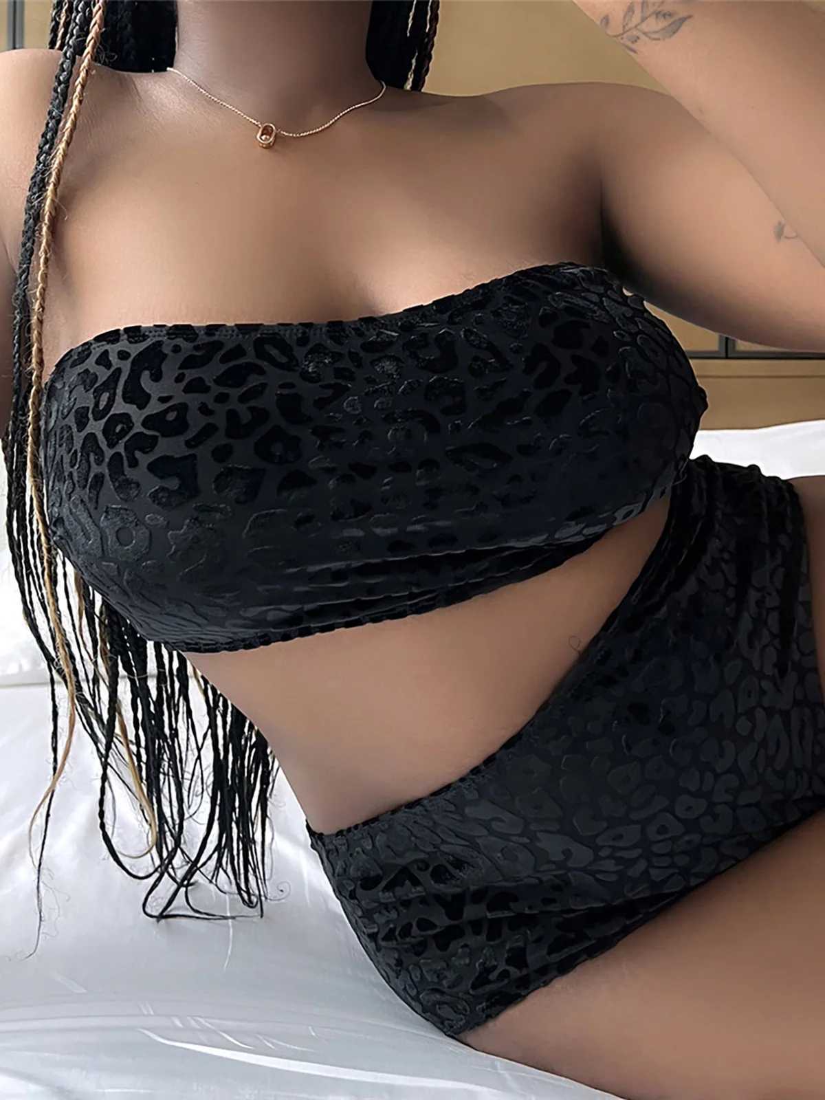 0XL - 4XL New Leopard Bikini Plus Size Large Size Swimwear Women Swimsuit Female Two-pieces Bikini set Bather Bathing Suit K3977 XJ250624