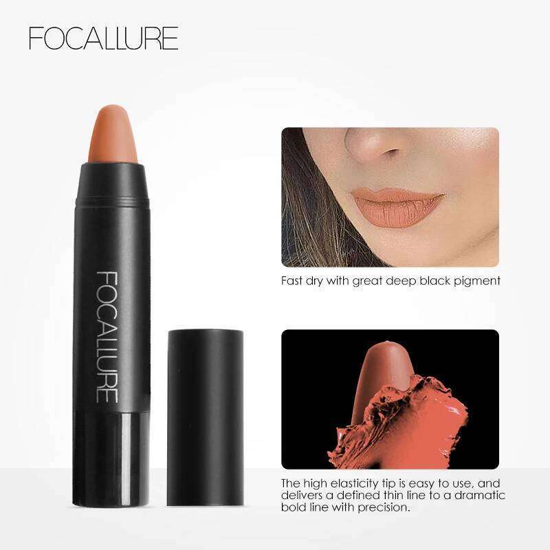 FOCALLURE 19 Colors Lipstick Waterproof Long lasting Cosmetic Easy to Wear stick Matte Lip Batom X250703 X250705