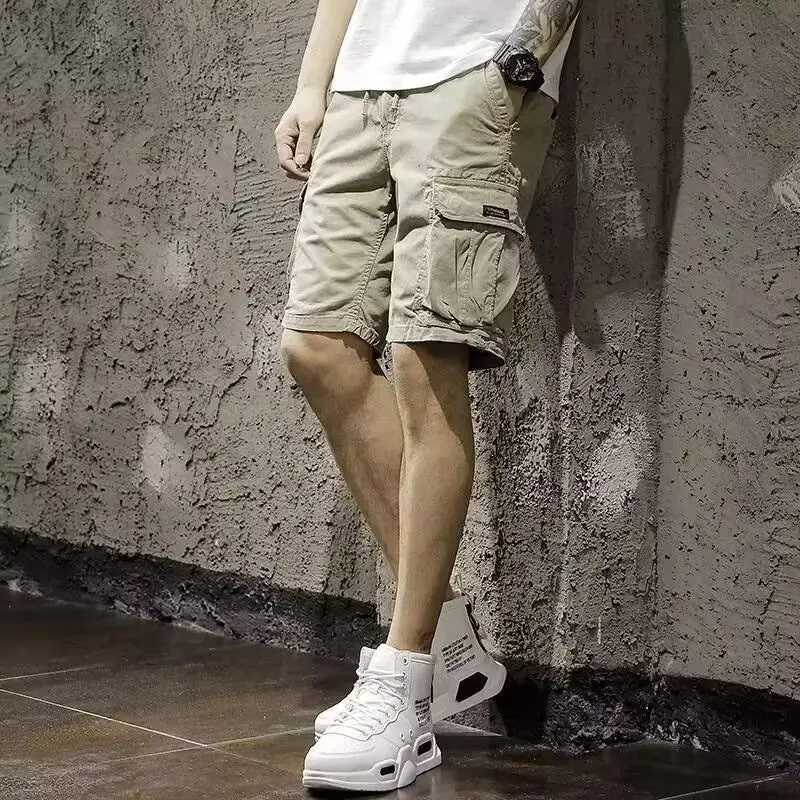 American Retro Trendy Brand Cargo Shorts for Men Loose Fit 2025 Summer New Five-point Casual Shorts W250705