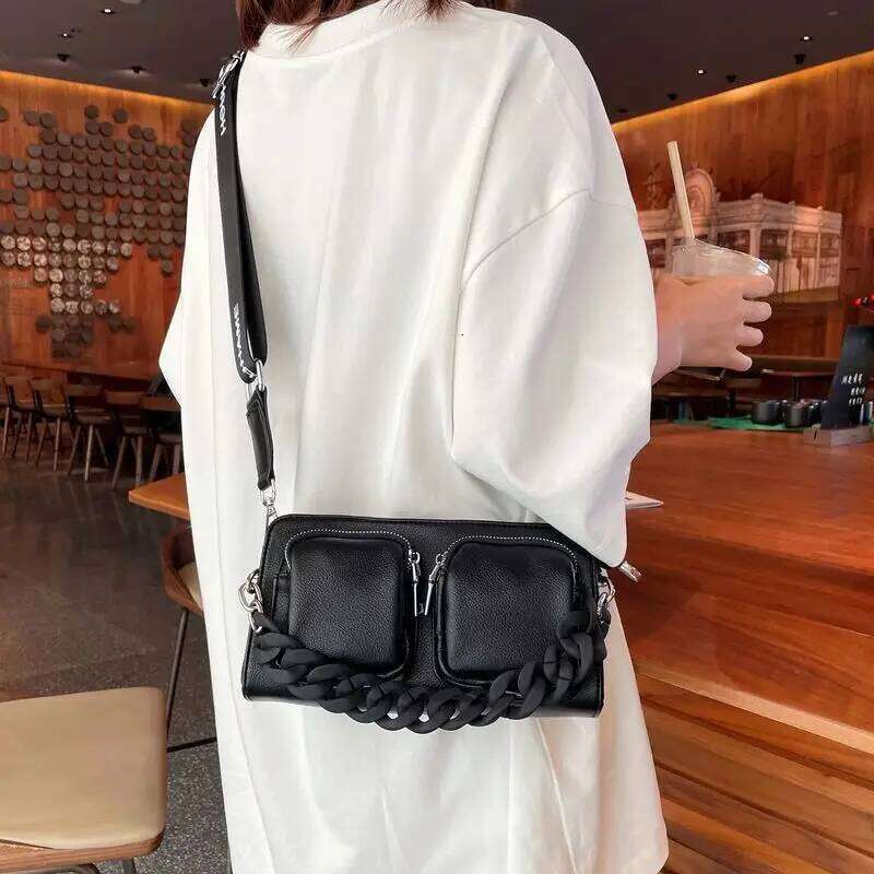 Shoulder For Women Designer Handbag Fashion Solid Color Crossbody PU Leather Female 2024 Concise Messenger Bag 2025/06/19 250706