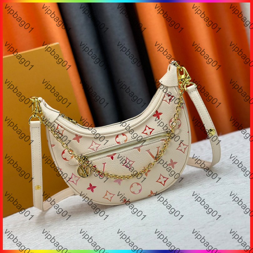 5A Designer Bag Loop Croissant bag shoulder 2025 designer Purse Cosmetic half-moon baguette underarm Old Flower Handbag crossbody bag Embossed Letters Woman Wallet