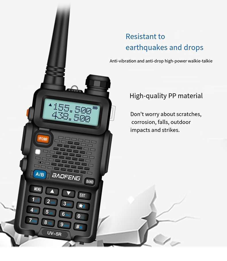 Baofeng UV-5R upgraded walkie-talkie - high-power, long-distance commercial and civilian wireless FM dual-band handheld radio