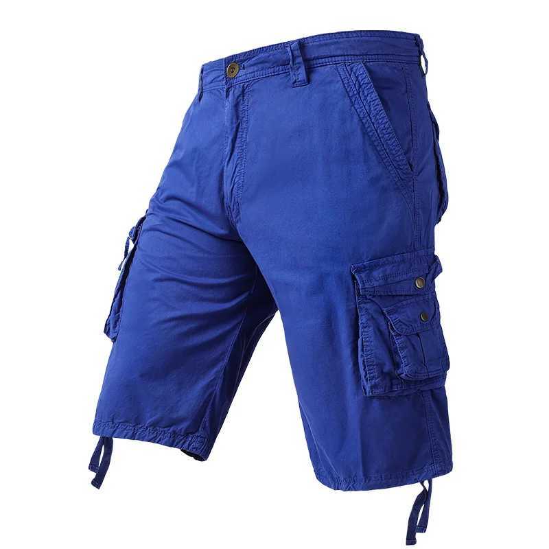 Summer Cargo Shorts Men Cotton Multi Pocket Casual Shorts Mens Fashion Outdoor Solid Short Pants Safari Style Sweatpants Man W250705