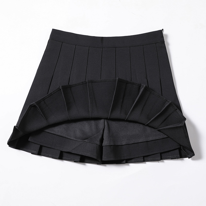 GG19044 Pleated skirt female summer 2025 new JK short skirt high waist black slim small skirt