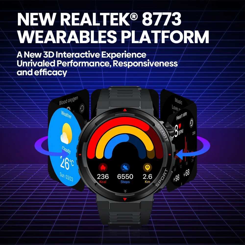 New Zeblaze Ares 3 Plus 1.43 HD AMOLED Display Voice Calling Smartwatch New 3D Interactive Health Fitness Tracking Smart Watch XJ250705