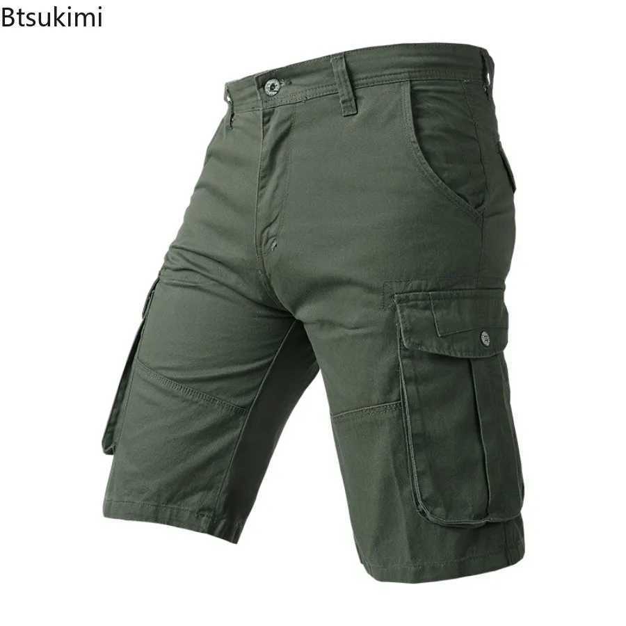2025 New Cargo Shorts Mens Summer 00% Cotton Baggy Casual Shorts Outdoor Multi-pocket Tactical Shorts Male Gym Joggers Pants W250705