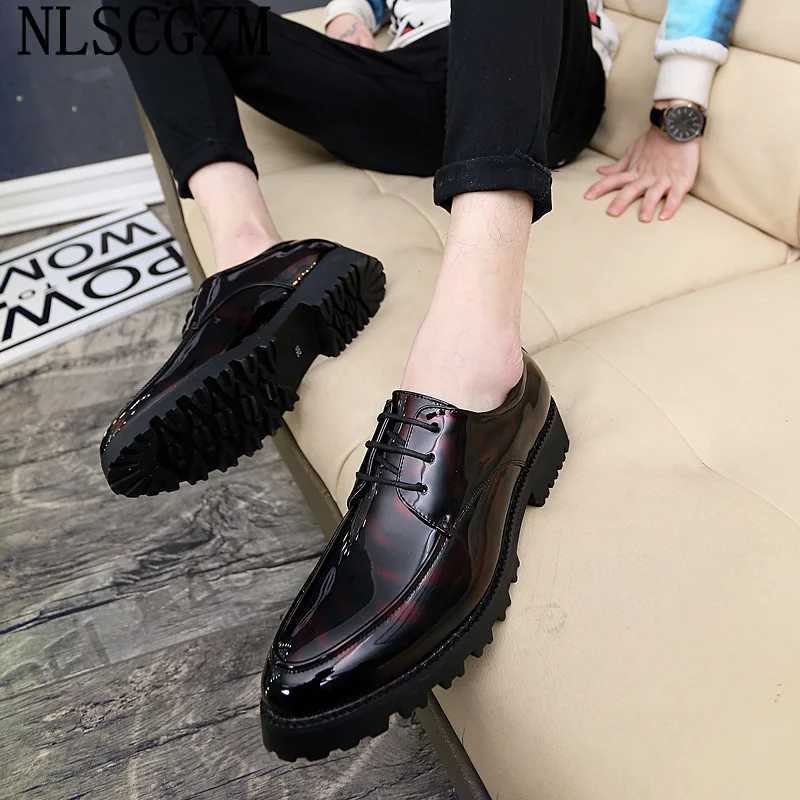 Loafers Dressing Shoes For Men Elegant Men Shoes Oxford Patent Leather Black Mens Shoes Casual Luxury Wedding Dress 2025 W250705