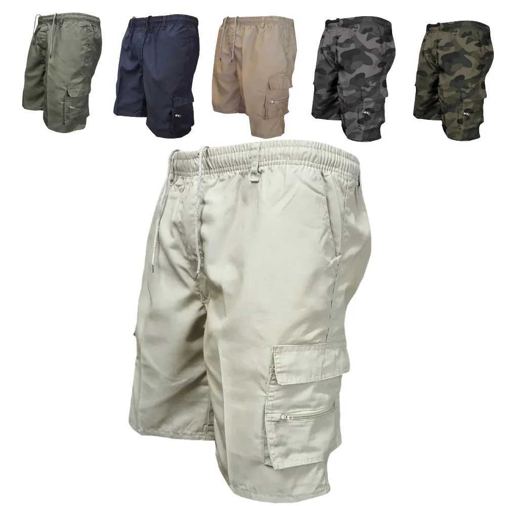 2025 New European Size Young Mens Casual Cargo Shorts Loose Summer Outdoor Sports Pants Pocket Zipper Camouflage Pants W250705
