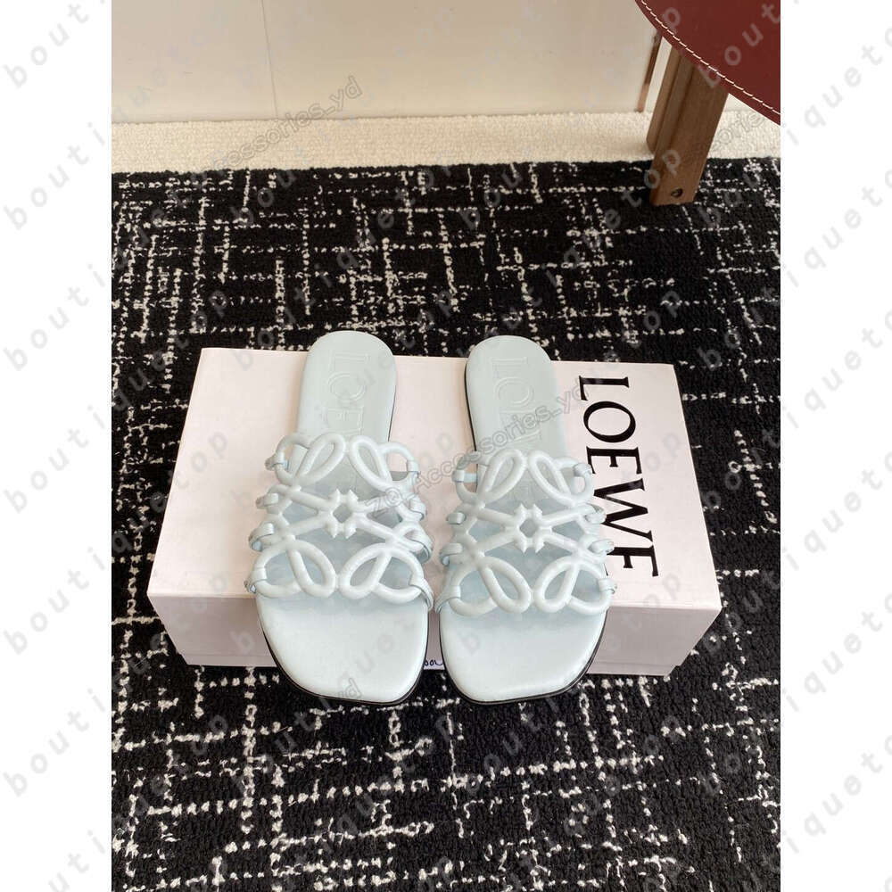 Sandals designer sandals brown slippers petal slides soft leather hollowed out bathing beach loeweliessandal casual colorful sandale tran leowes Sandals 2df