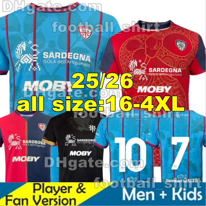 25 26 Cagliari Calcio Jersey soccer jerseys China Special kit 2024 2025 2026 JOAO PEDRO SIMEONE NAINGGOLAN GODIN VIOLA Shirt men kids Football