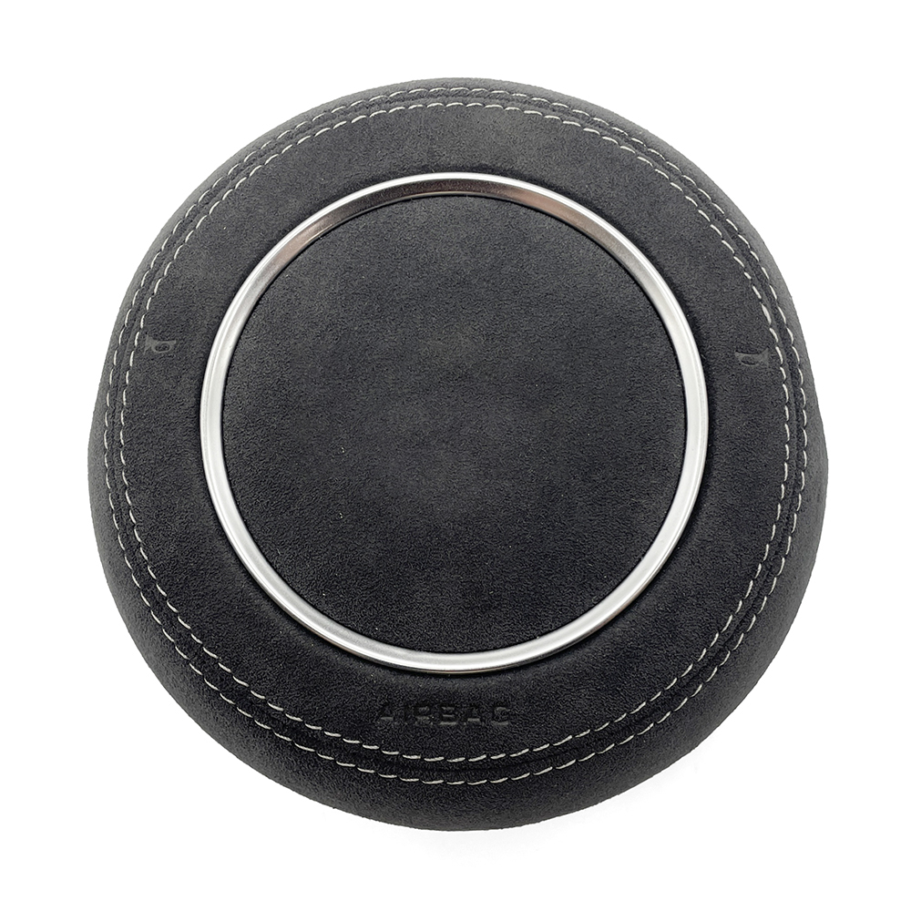 For Audi A4 B8 A3 8V white black red Alcantara Steering wheel decorative cover painting black painting silver