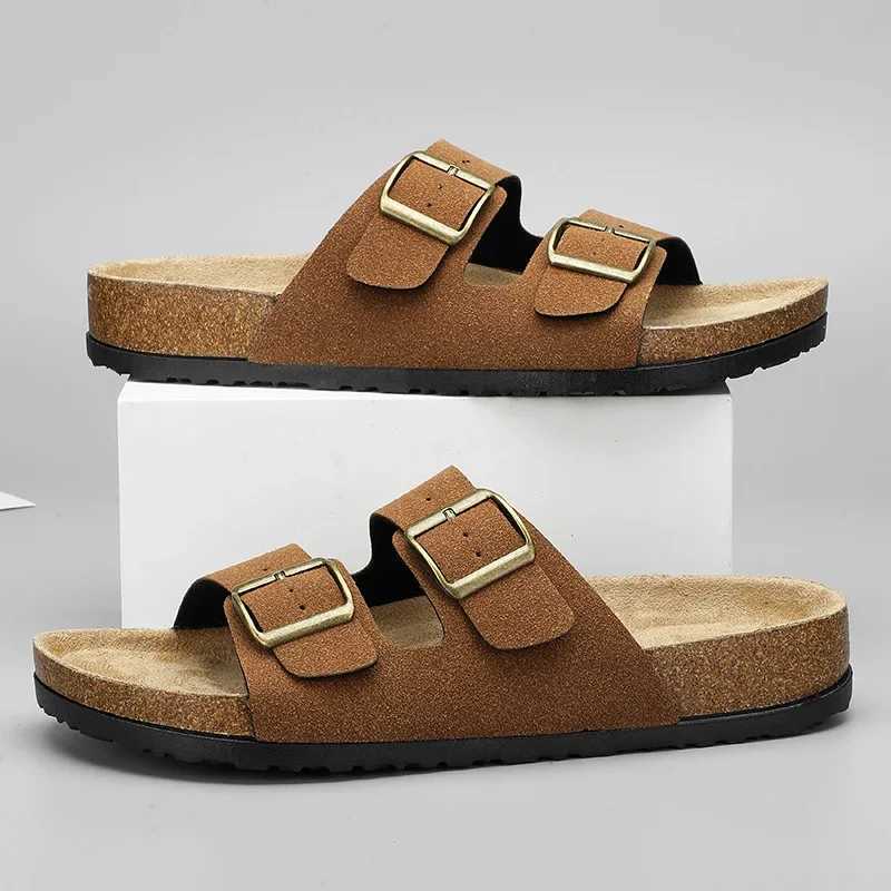 Mans Leather Sandal for Men Beach Sandals Men 2024 Designer Mens Shoes Mens Comfortable Slipper Original Brands Shoes Summer XJ250704