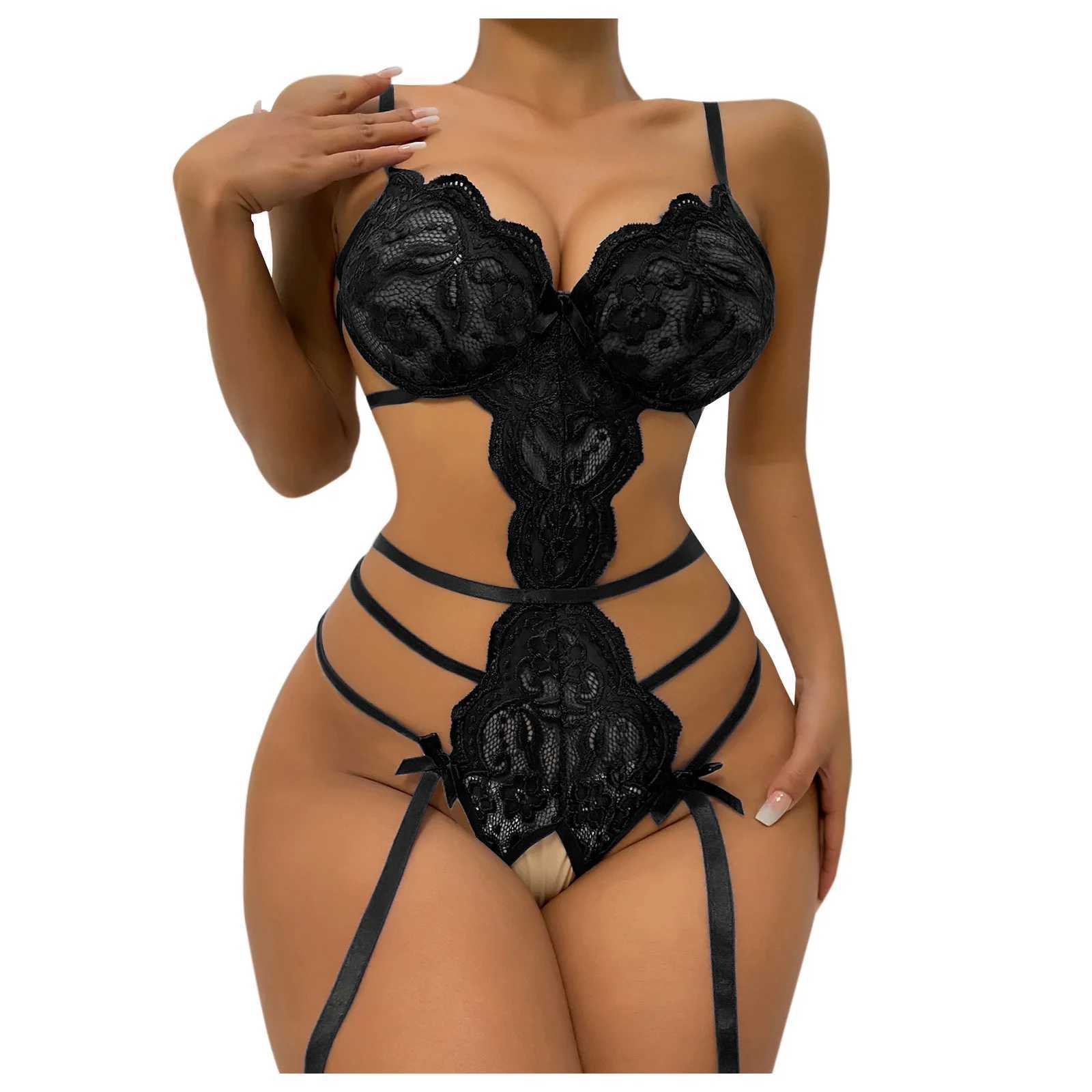 Sexy Exotic Costumes Sensual Lingerie Transparent Lace Erotic Apparel Porn Sexy Sleepwear Plus Size Erotic Underwear XJ250705