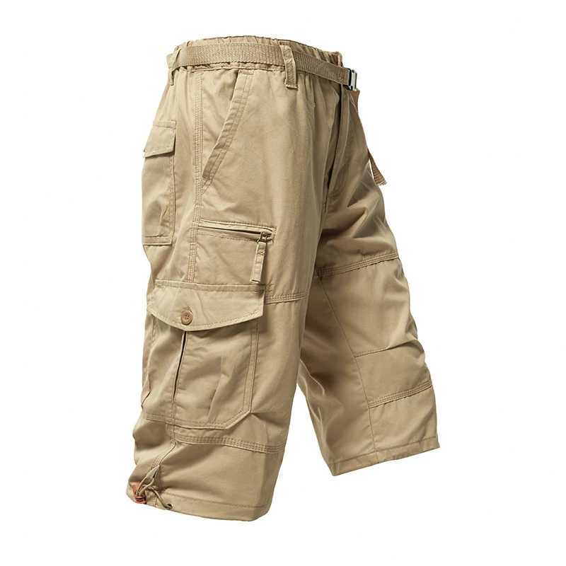 Mens Cargo Shorts Tactical Joggers Quick Dry Casual Relaxed Fit Straight Long Shorts High Quality Streetwear W250705