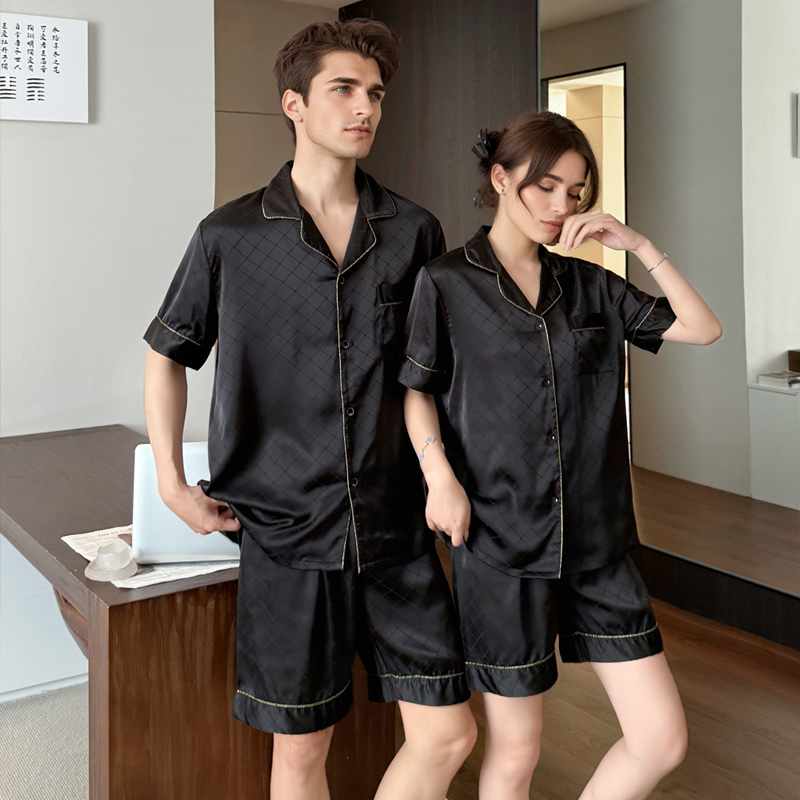 Ice Silk Nightgown Women's Summer Lightweight Cooling Homewear Set Solid Color Lace Imitation Silk Breathable Loose Fit0