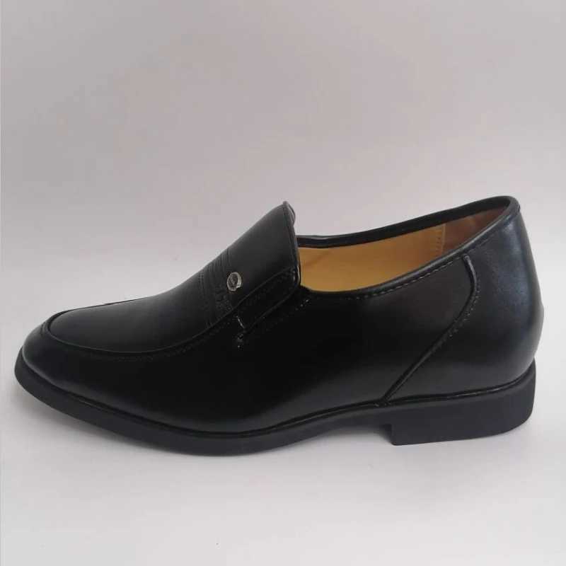 Mens 6cm Height Increase Formal Oxfords - Wedding Dress Shoes with Hidden Heel | Leather Elevator Footwear W250705