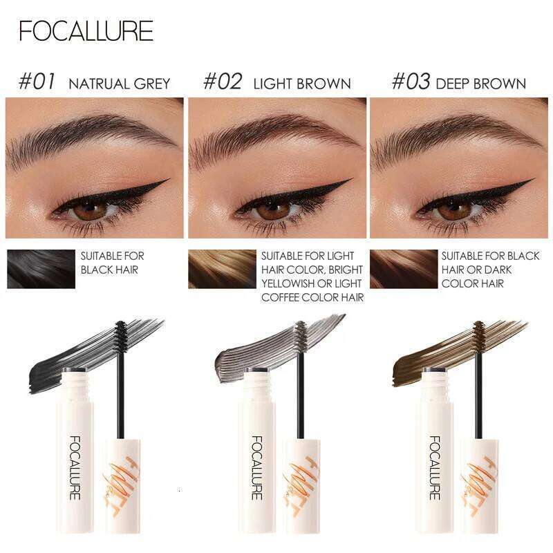 FOCALLURE Natural Brow Long Hold Waterproof Eyebrow Cream Hair Like Finish Wild Eyebrows Styling Gel Beauty Eyes Makeup X250705