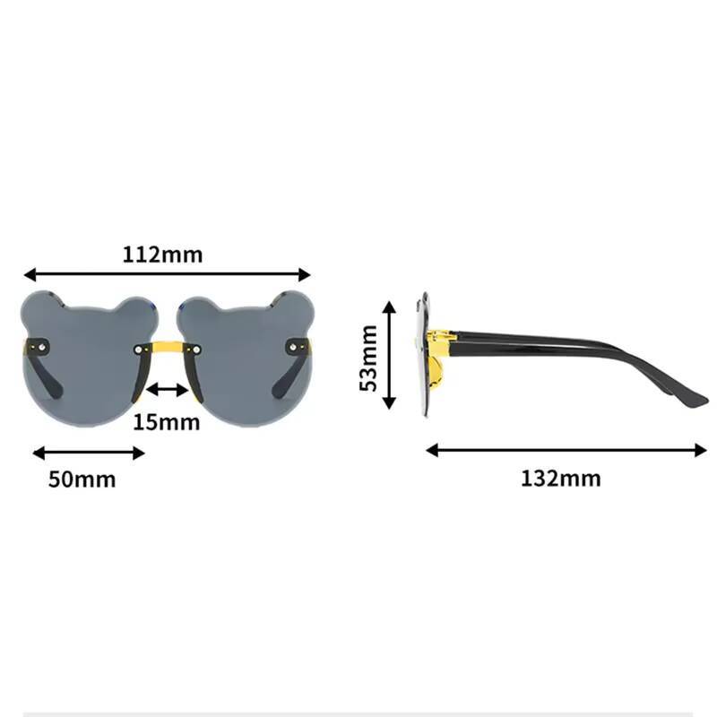 Kids Sun Bear Shape Children Glasses Trendy Girls Eyeglasses Shades Driver Anti-Glare Boys Cartoon Sunglasses ddmythur Z260305