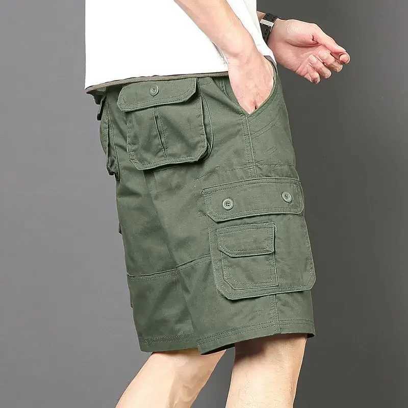 Mens Cargo Shorts Wide Short Pants for Men Bermuda Long Baggy Loose Solid Half with Pockets Casual Shorts Big and Tall Clothing W250705