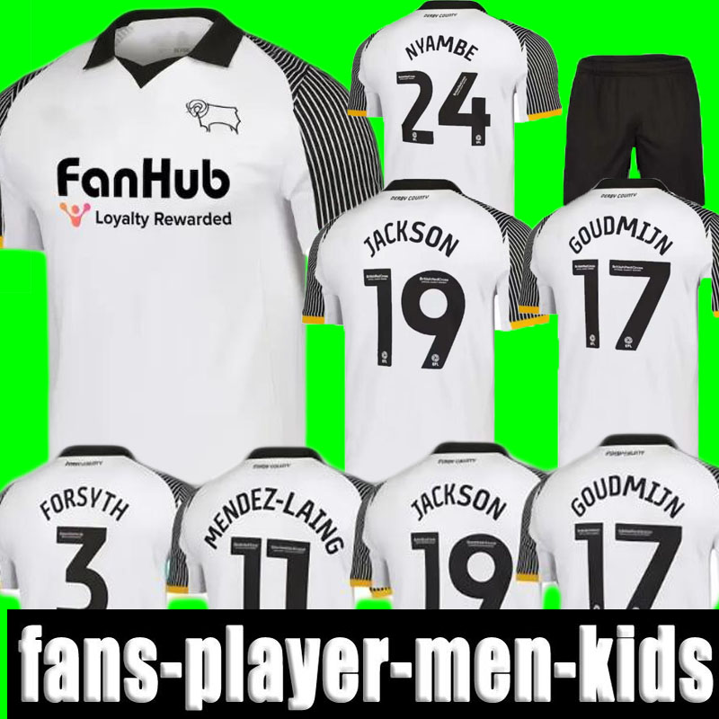 Derby County 25-26 Home soccer jerseys 2025 2026 OSBORN SALVESEN THOMPSON JACKSON ADAMS away football shirts men kids kit fan player version