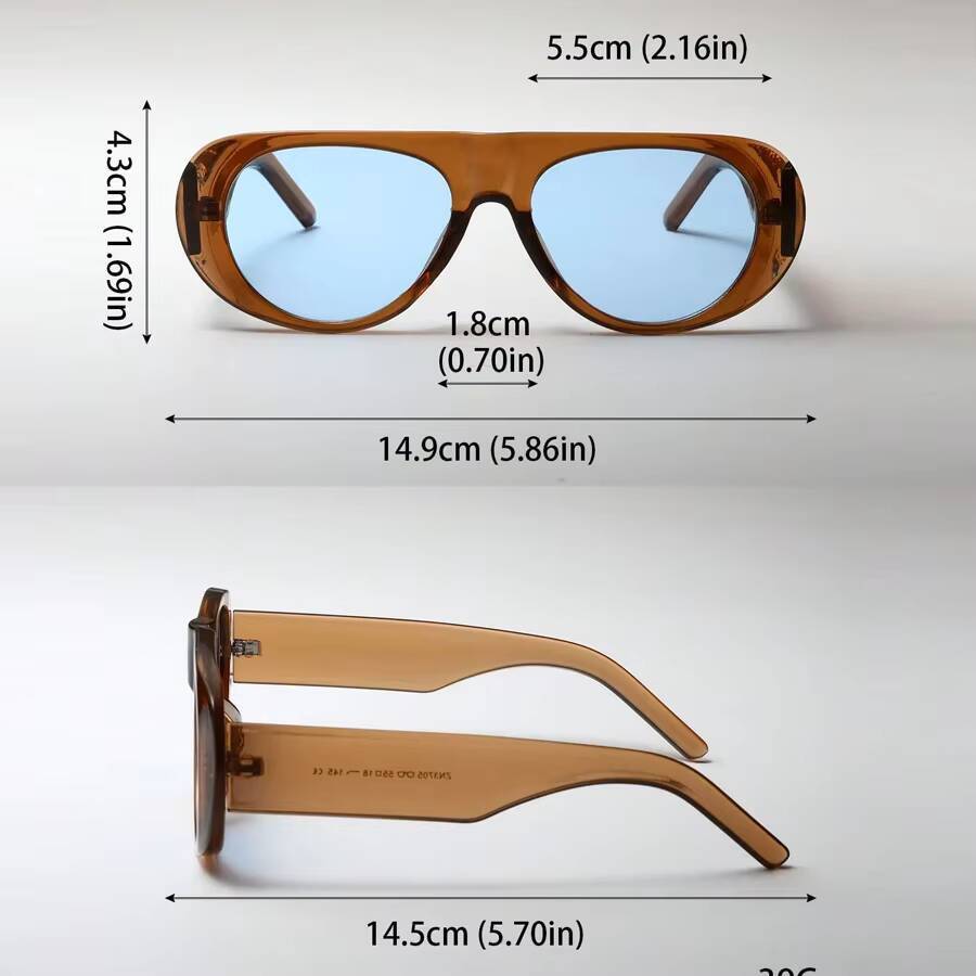 New Retro Oval Large Frame Fashion Accessories Minimalist Design UV Resistant Sunglasses Female ddmythur
