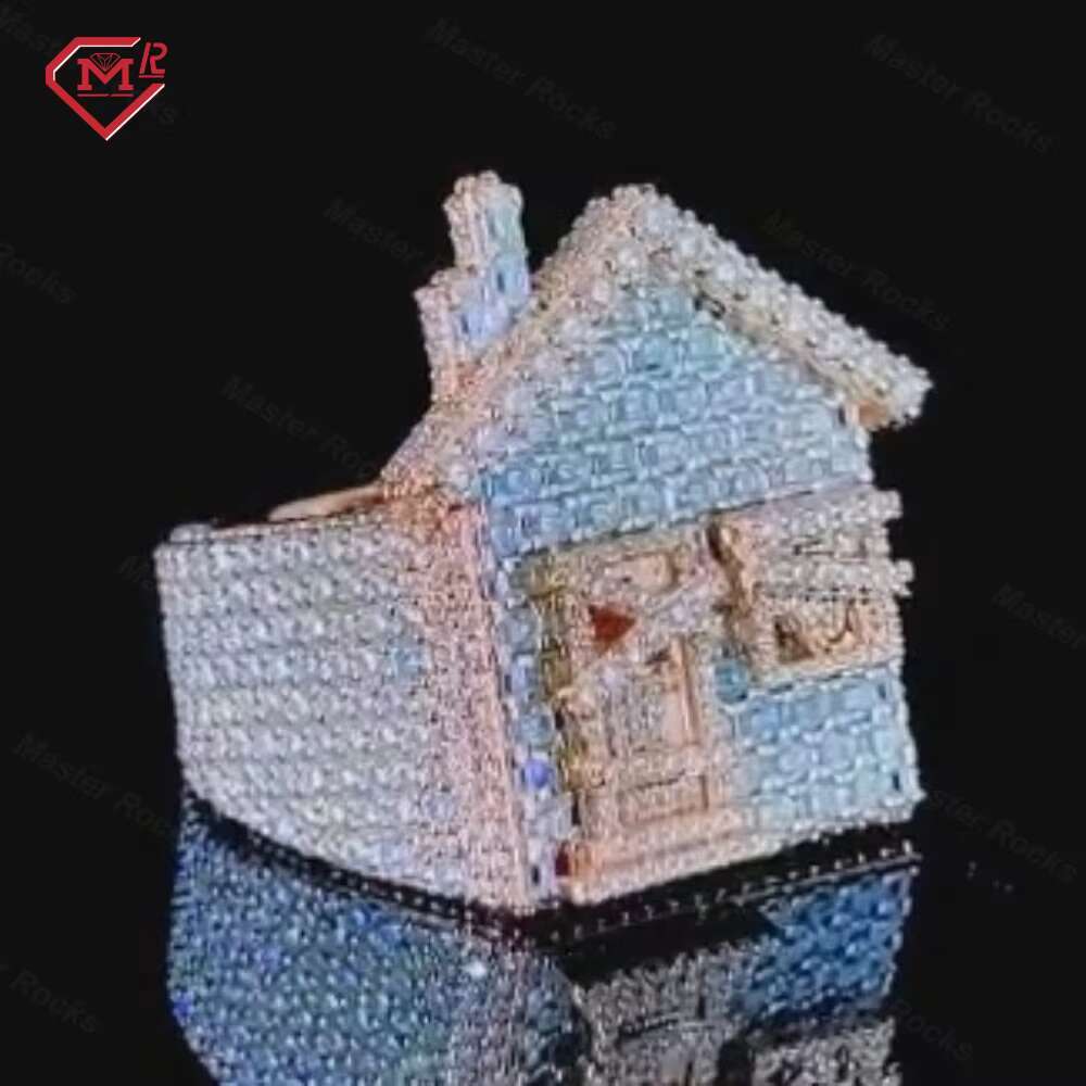 2025 Cheapest Trap House Moissanite Custom Championship Ring Two Tone S925 Vvs Diamond Custom Men Moissanite Ring