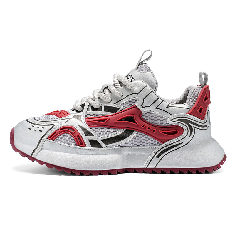 Free shipping casual shoes men dad shoes breathable comfortable mesh fashion stripes outdoor leisure sports