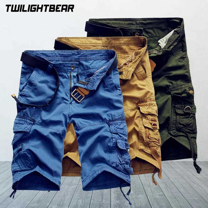 Summer Mens Cargo Shorts Multi Pocket Shorts High Quality Streetwear Cotton Camouflage Shorts Men Clothing Workwear Shorts AF9 W250705