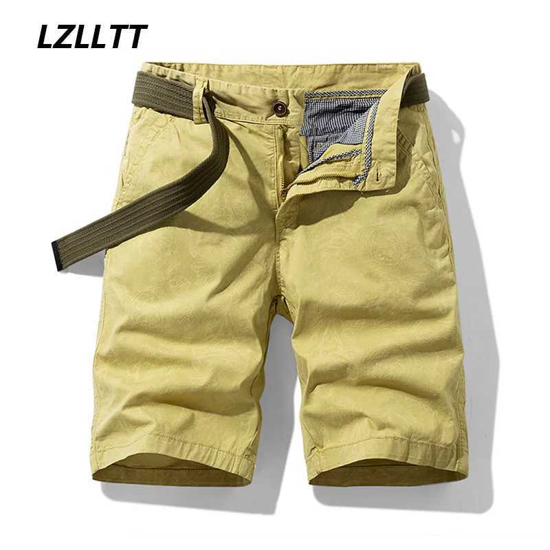 Men Solid Cargo Shorts Summer Mens Fashion Cotton Military Shorts Outdoor Bermuda Quick Dry Joggers Shorts Male Plus Size 38 Hot W250705
