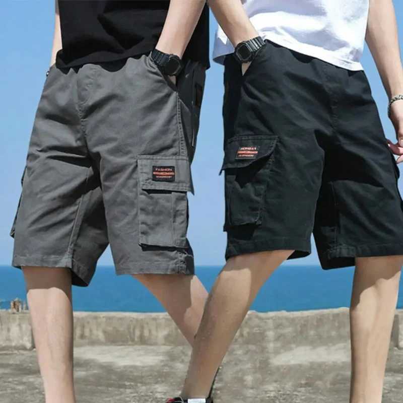 Men Shorts Mens Cargo Shorts with Multiple Pockets Elastic Waist Breathable Fabric for Summer Sports Streetwear W250705