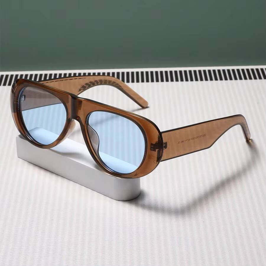 New Retro Oval Large Frame Fashion Accessories Minimalist Design UV Resistant Sunglasses Female ddmythur