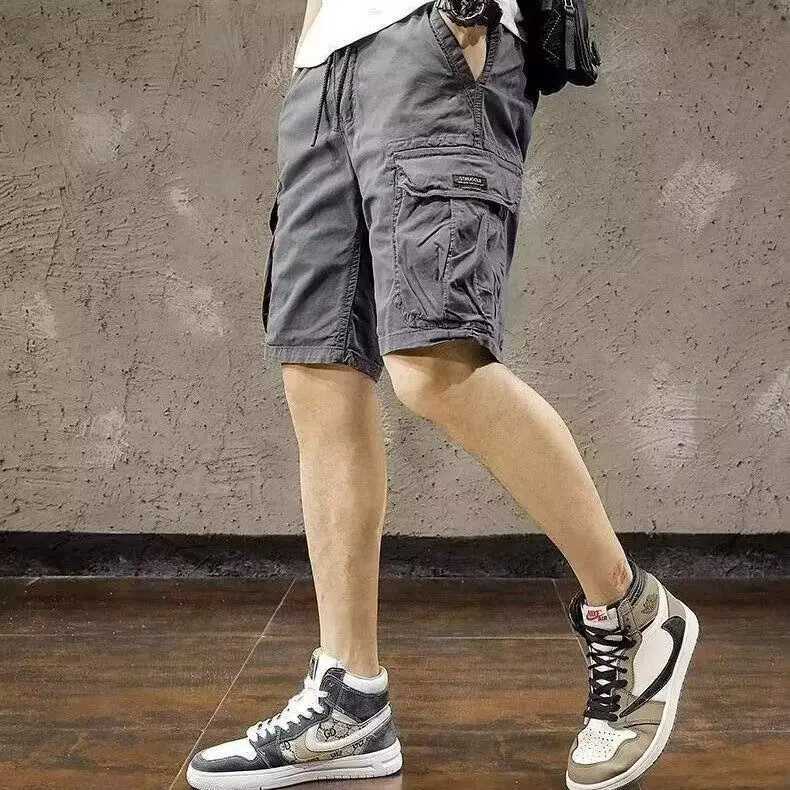 American Retro Trendy Brand Cargo Shorts for Men Loose Fit 2025 Summer New Five-point Casual Shorts W250705