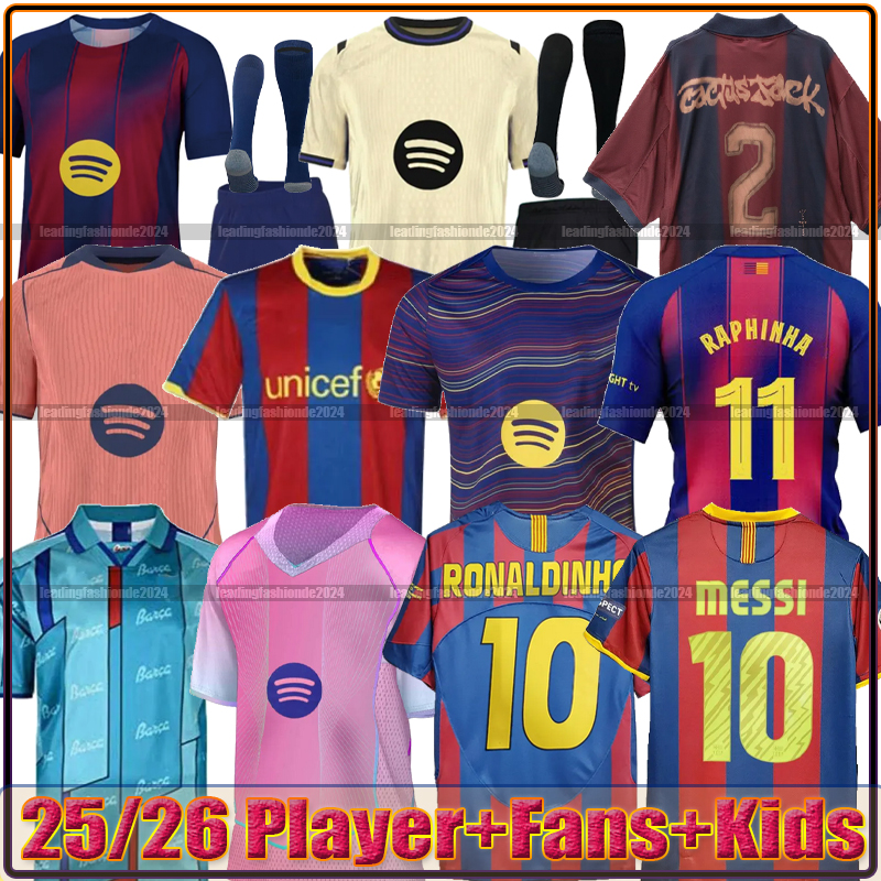 24 25 26 Barcelone LAMINE YAMAL PEDRI GAVI Soccer Jersey LEWANDOWSKI FERRAN Barcelonaes Football Shirt 10 11 Retro Football Shirt 2025 BarcelonaTracksuit Men Kids
