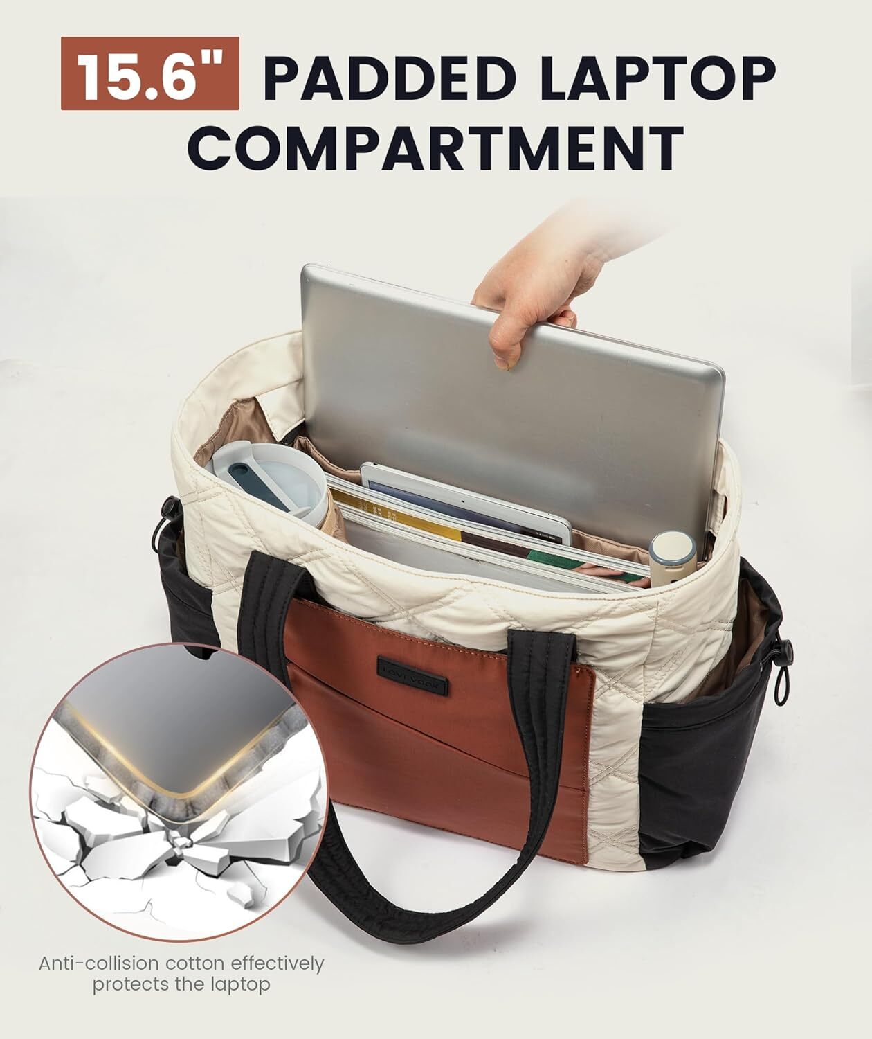 DHYMX Tote Women, Puffer Bag and Work Bags with Zipper for Travel, Daily, School, Quilted designer bag Nurse Shoulder, 2pcs Support customization