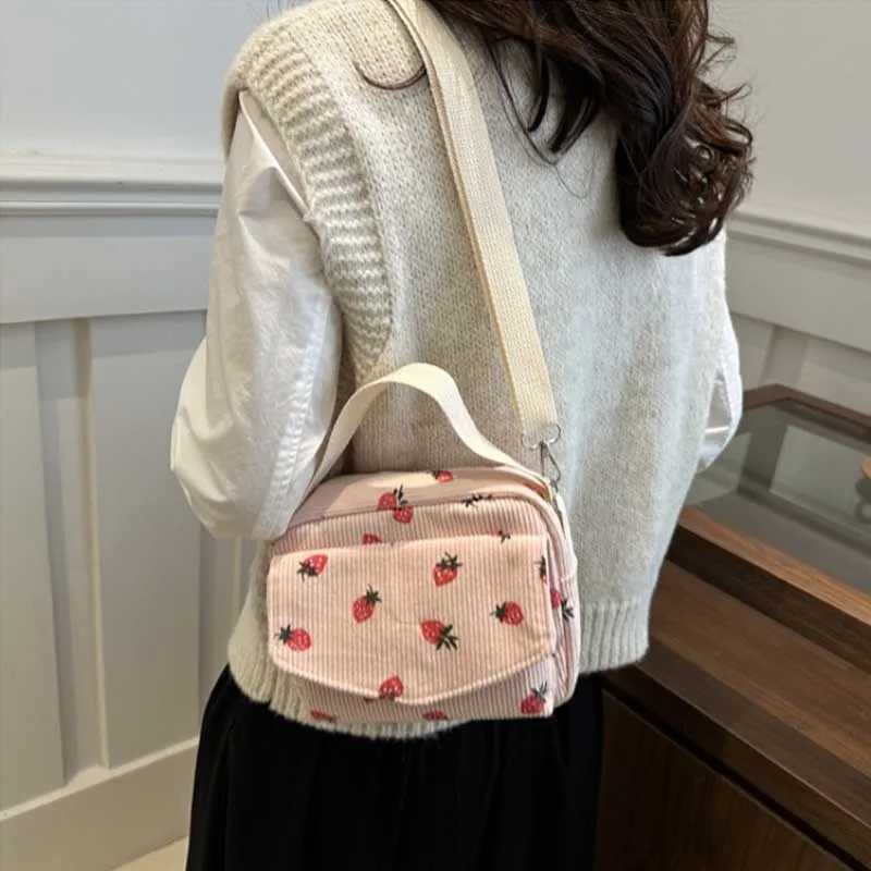 Corduroy Cartoon Shoulder Bag Large Capacity Trendy Crossbody Bag Adorable Shoulder Bag Female Shopping Work Date Party BagsXJ250704