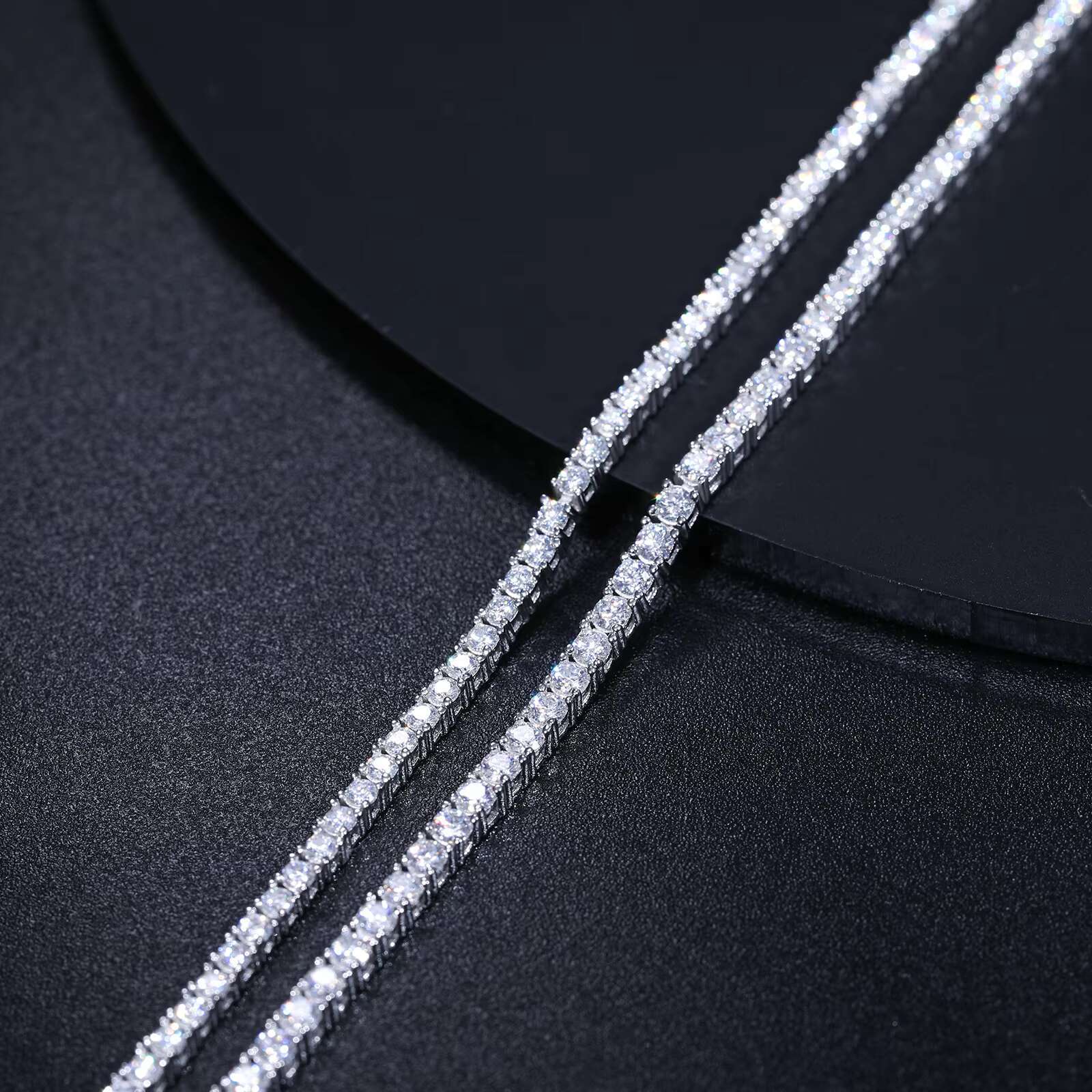 925 Silver GRA Tested VVS Moissanite Trendy Hiphop Iced Out Tennis Chain Luxury Jewelry High Quality