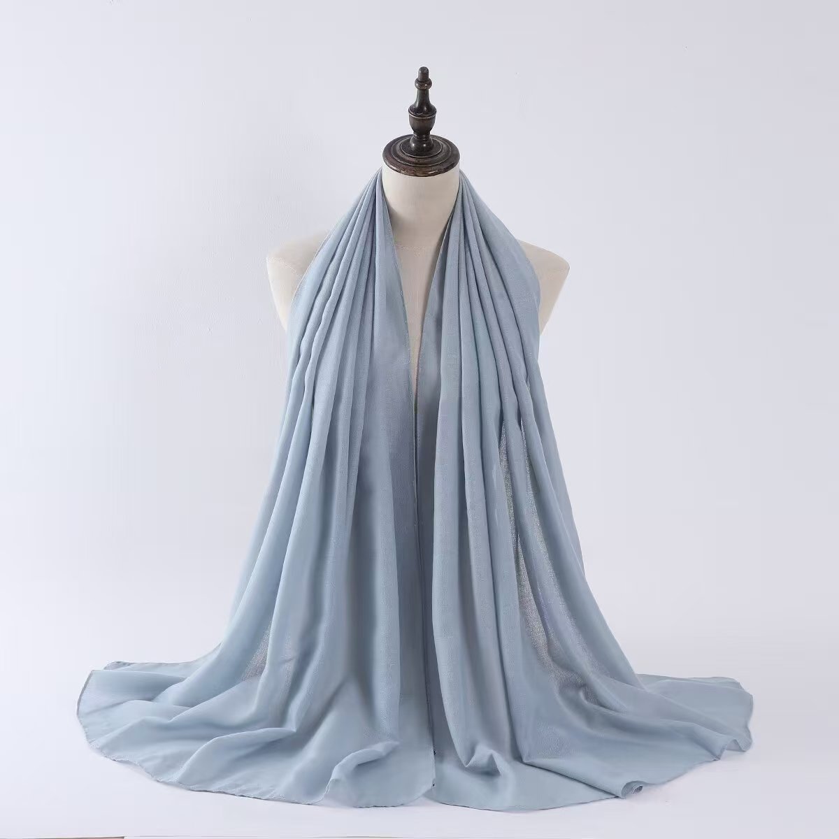 K1242 Hot sale wrinkled solid color cotton headscarf factory source cotton and linen wrinkled fur edge ladies scarf BS414