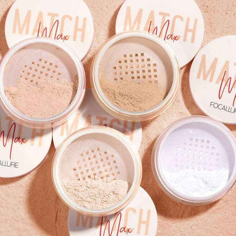 Wholesale FOCALLURE 4 Colors Minerals Face Loose Powder Waterproof Matte Setting Finish Makeup Oil-control Bake Women Cosmetics X2507