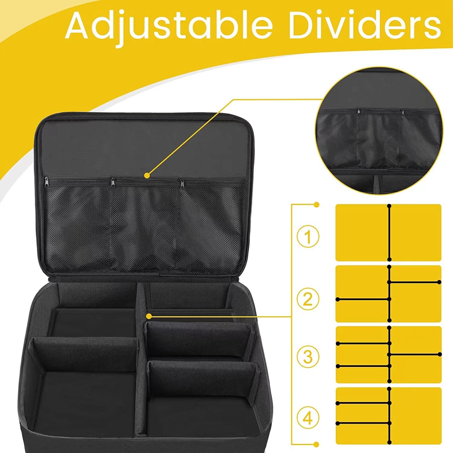 vehicle compatible car boot golf bag with storage pockets portable accessory organizer