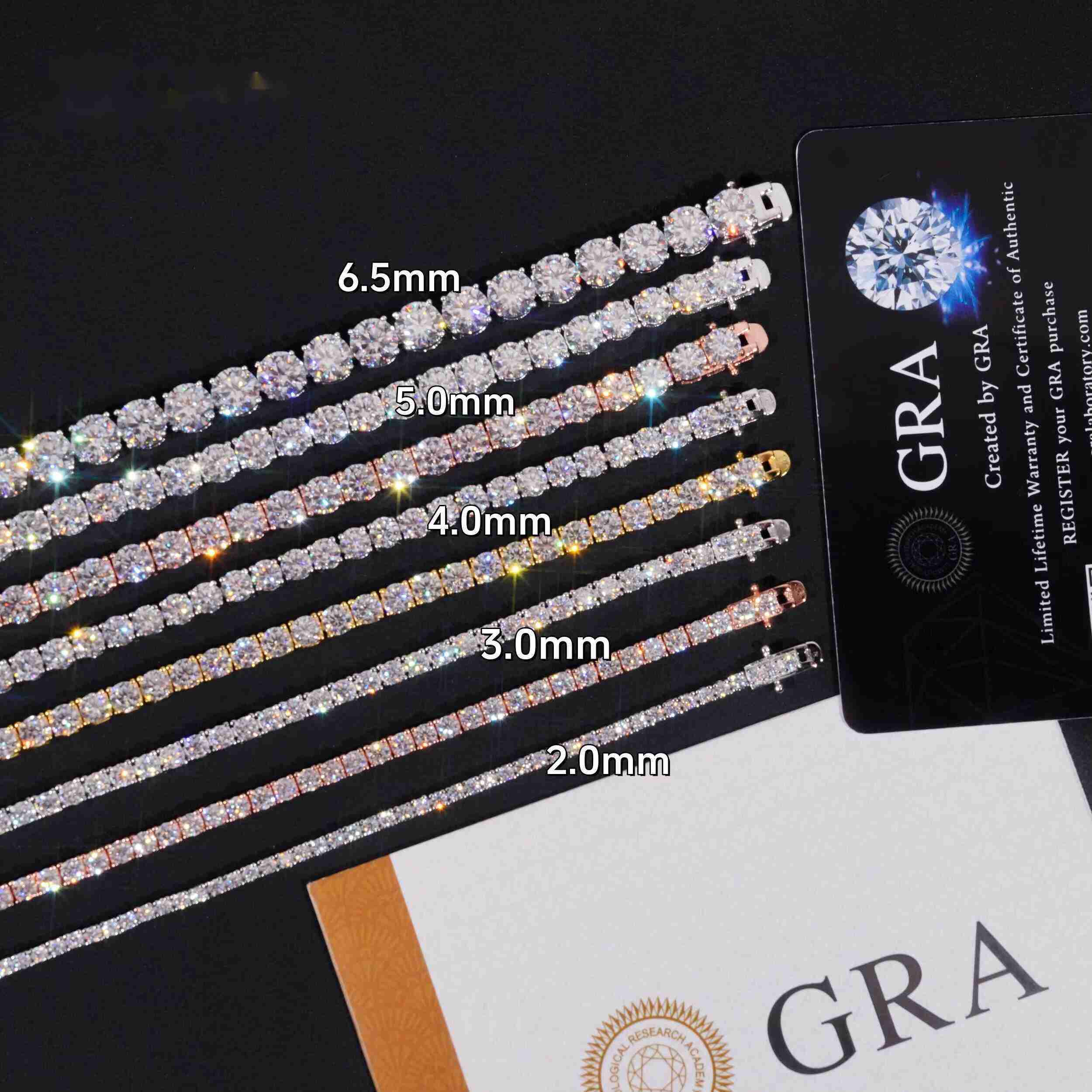 Luxury Jewelry 925 Silver VVS Moissanite Tennis Chain Bracelet Necklace Hip Hop Fashion High Quality GRA Certified