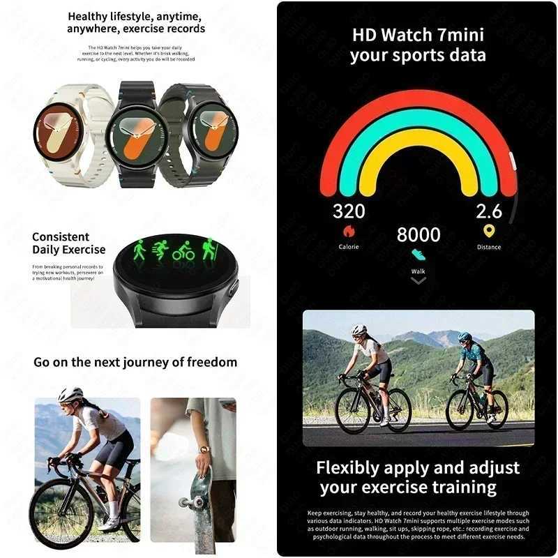 For Galaxy Watch 7 Mini Smart Watch Men Women HD AMOLED Voice Call NFC GPS Tracker Sports Watches Custom Dial XJ250705